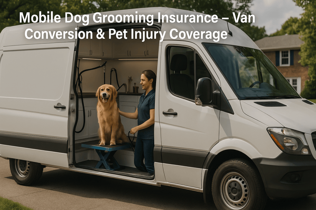 Image showcasing mobile-dog-grooming-insurance-van-liability-coverage